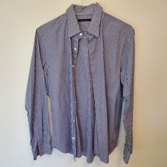 Theory Gingham Shirt (Size L) - Picture 3 of 5